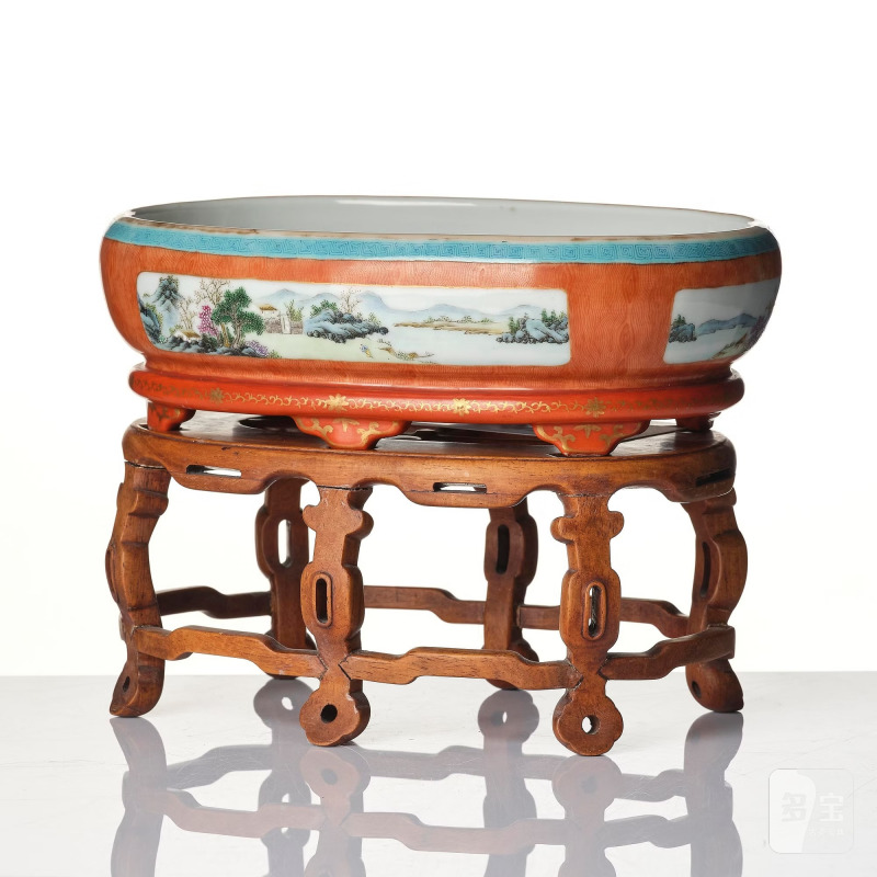 A Chinese faux bois jardiniere, - 图5